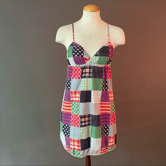 Vintage patchwork look mini dress or top - Picture 1 of 3